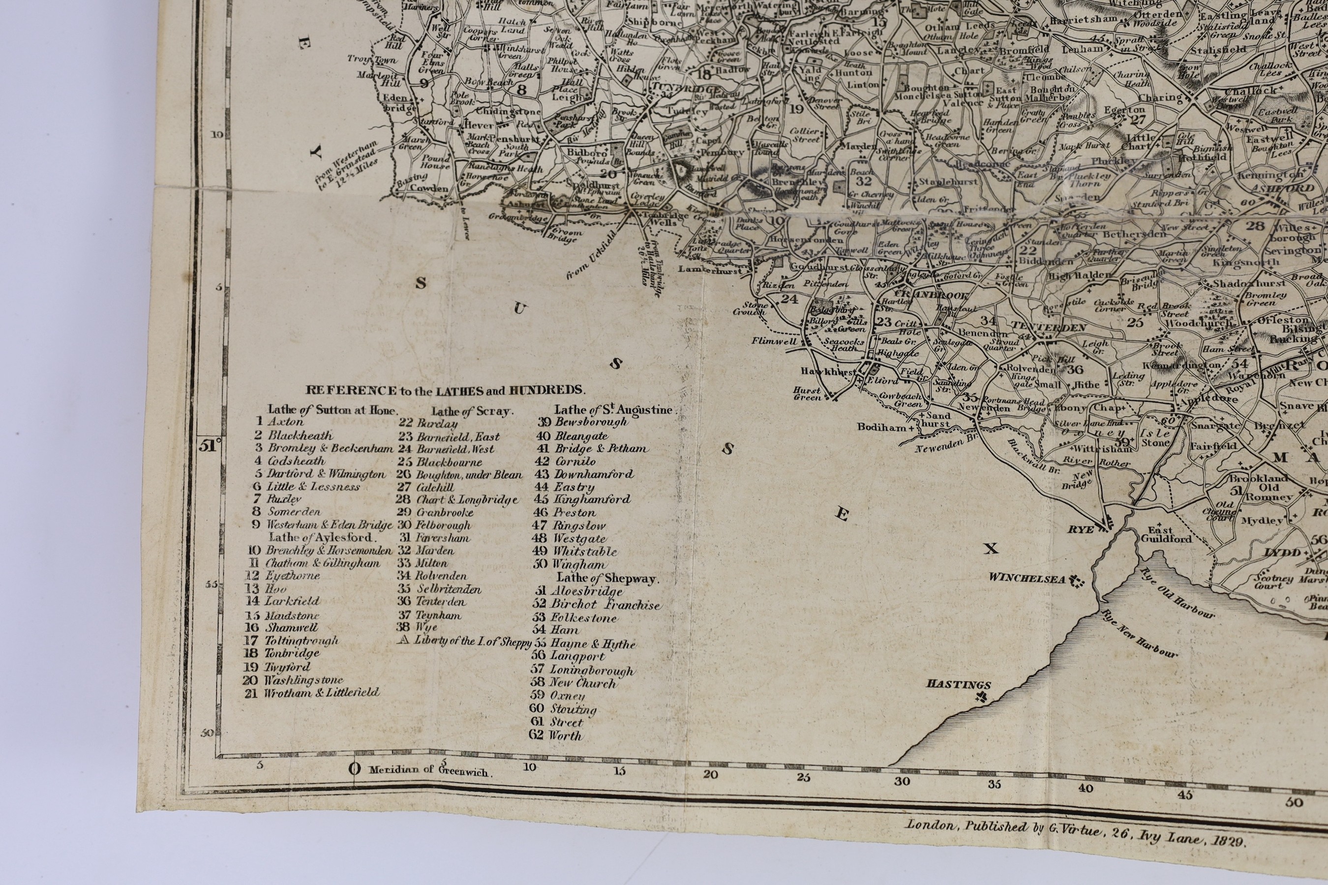 KENT: Ireland, William Henry - A New and Complete History of the County of Kent ... 4 vols. pictorial engraved title, num. engraved plates (by Shepherd & Gastineau) and a folded map